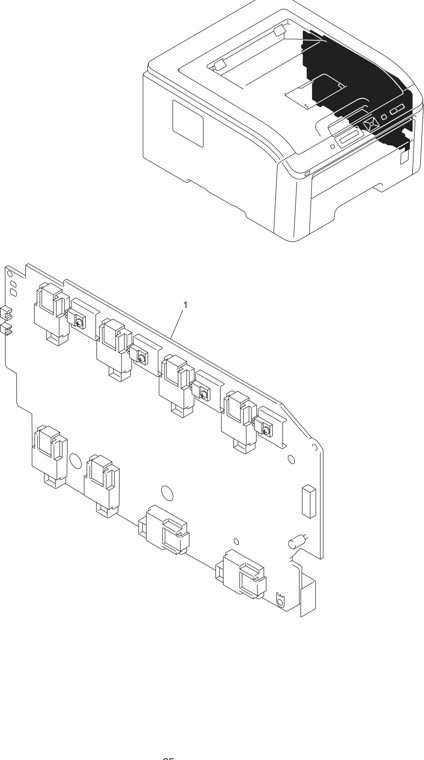 13. HVPS parts diagram - Brother HL-3040CN HL-3045CN HL-3070CW HL-3075CW Parts