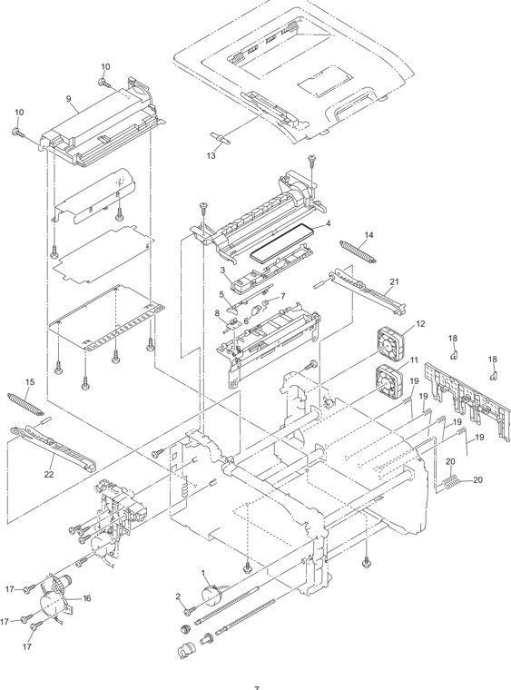 4. FRAME parts diagram - Brother HL-3040CN HL-3045CN HL-3070CW HL-3075CW Parts