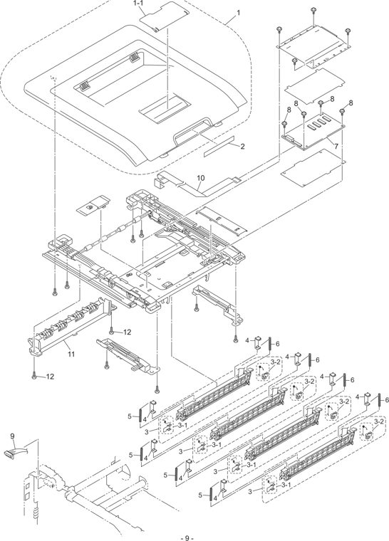 5. LED TOP COVER parts diagram - Brother HL-3040CN HL-3045CN HL-3070CW HL-3075CW Parts