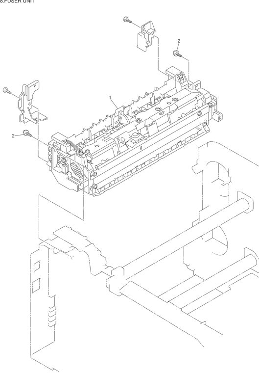 8. FUSER UNIT parts diagram - Brother HL-3040CN HL-3045CN HL-3070CW HL-3075CW Parts