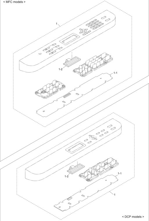 9. PANEL parts diagram - Brother Parts for DCP-1610W 1612W 1615NW 1616NW 1617NW 1618W 1622W MFC-1910W 1911W 1911NW 1912W 1915W 1916NW 1919NW