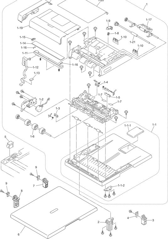 12. ADF & DOCUMENT COVER parts diagram - Brother Parts for DCP-9015 DCP-9017 DCP-9020 MFC-9130 MFC-9140 MFC-9330 MFC-9335 MFC-9340