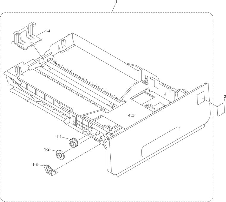 7. PAPER TRAY parts diagram - Brother Parts for DCP-9015 DCP-9017 DCP-9020 MFC-9130 MFC-9140 MFC-9330 MFC-9335 MFC-9340