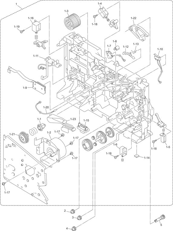 1. FRAME L parts diagram - Brother MFC-8870DW MFC8860DN Parts