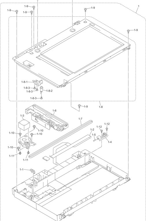 10. SCANNER parts diagram - Brother MFC-8870DW MFC8860DN Parts
