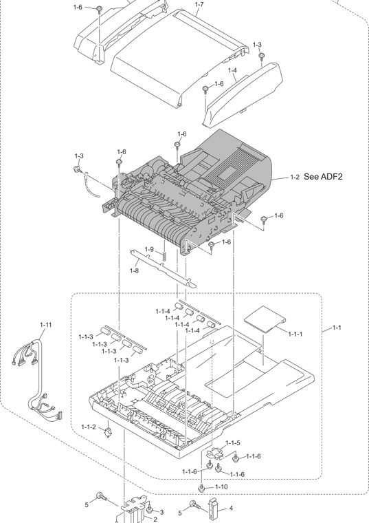 11. ADF1 parts diagram - Brother MFC-8870DW MFC8860DN Parts