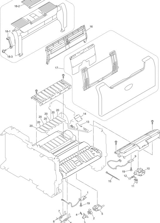 5. PAPER FEEDER parts diagram - Brother MFC-8870DW MFC8860DN Parts