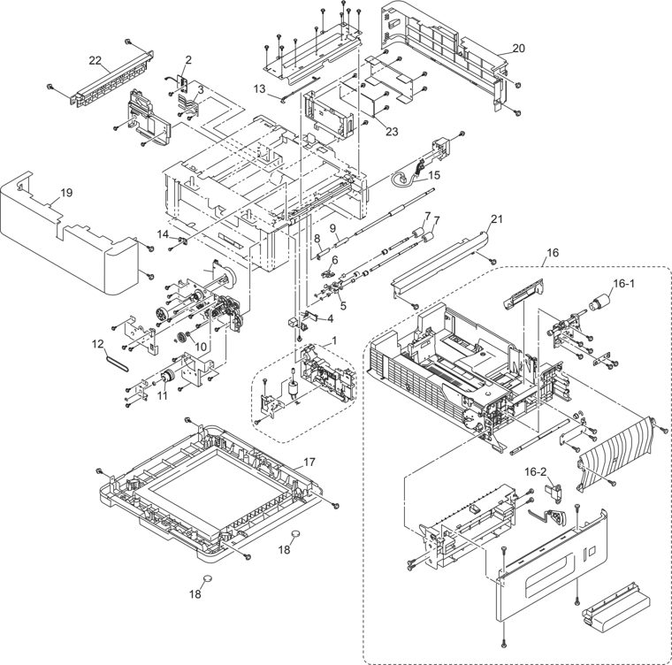 16. LT-1 parts diagram - Brother HL-S7000DN Parts