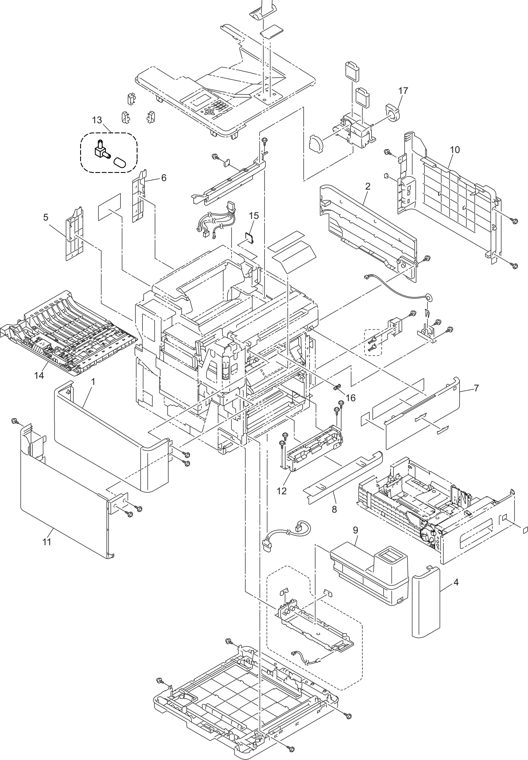 7. COVER parts diagram - Brother HL-S7000DN Parts