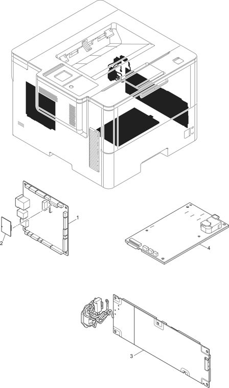 10. PCB parts diagram - Brother Parts for HL-5580D 5585D 5590DN 5595DN L5000D L5100DN L5100DNT L5102DW L5200DW L5202DW L5200DWT L6250DN L6200DW L6202DW L6250DW L6200DWT L6300DW L6300DWT L6400DW L6402DW L6400DWT