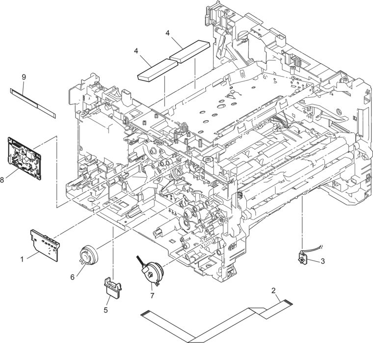3. FRAME parts diagram - Brother Parts for HL-5580D 5585D 5590DN 5595DN L5000D L5100DN L5100DNT L5102DW L5200DW L5202DW L5200DWT L6250DN L6200DW L6202DW L6250DW L6200DWT L6300DW L6300DWT L6400DW L6402DW L6400DWT