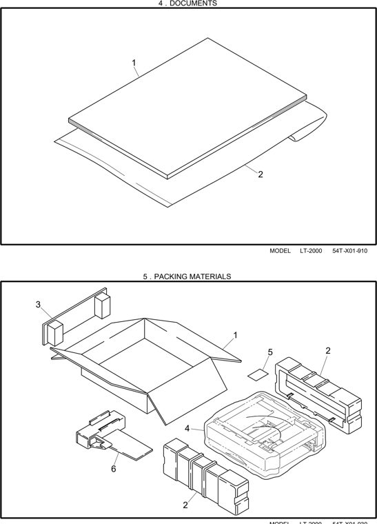 4. DOCUMENTS parts diagram - Brother LT-2000 Parts