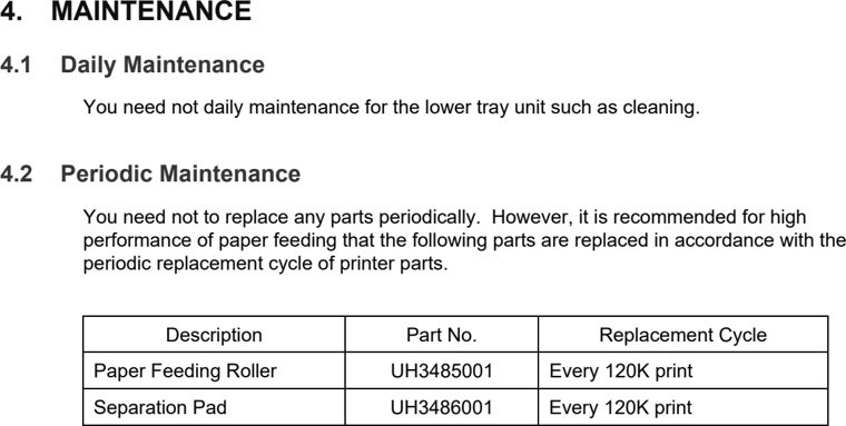 4. FIXING UNIT parts diagram - Brother HL-820 HL-1020 HL-1040 HL-1050 Parts