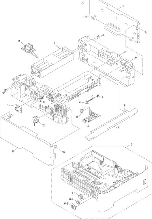 13. LOWER TRAY parts diagram - Brother Parts for HL-5440D 5445D 5450DN 5450DNT 5452DN 5470DW 5470DWT 5472DW 5472DWT 6180DW 6180DWT 6182DW 6182DWT