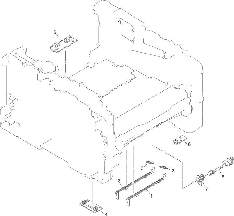 4. PAPER FEEDER parts diagram - Brother Parts for HL-5440D 5445D 5450DN 5450DNT 5452DN 5470DW 5470DWT 5472DW 5472DWT 6180DW 6180DWT 6182DW 6182DWT