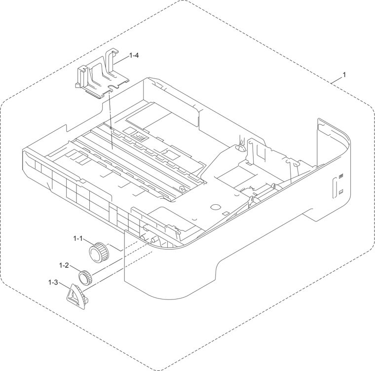 6. PAPER TRAY parts diagram - Brother Parts for HL-5440D 5445D 5450DN 5450DNT 5452DN 5470DW 5470DWT 5472DW 5472DWT 6180DW 6180DWT 6182DW 6182DWT