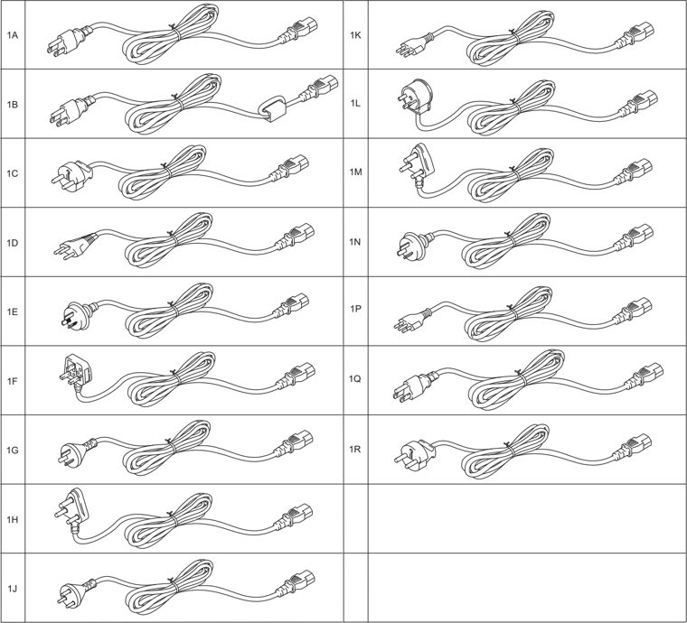 12. AC CORDS parts diagram - Brother HL-5340D 5340DL Parts