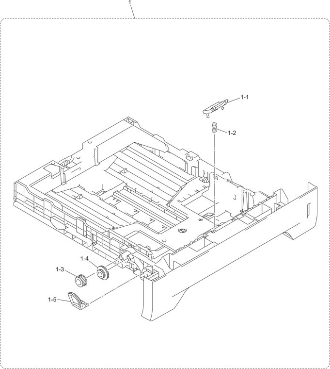 6. PAPER TRAY parts diagram - Brother HL-5340D 5340DL Parts