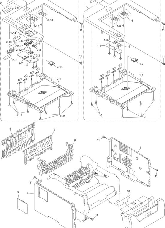 8. COVERS&LABELS parts diagram - Brother HL-5340D 5340DL Parts