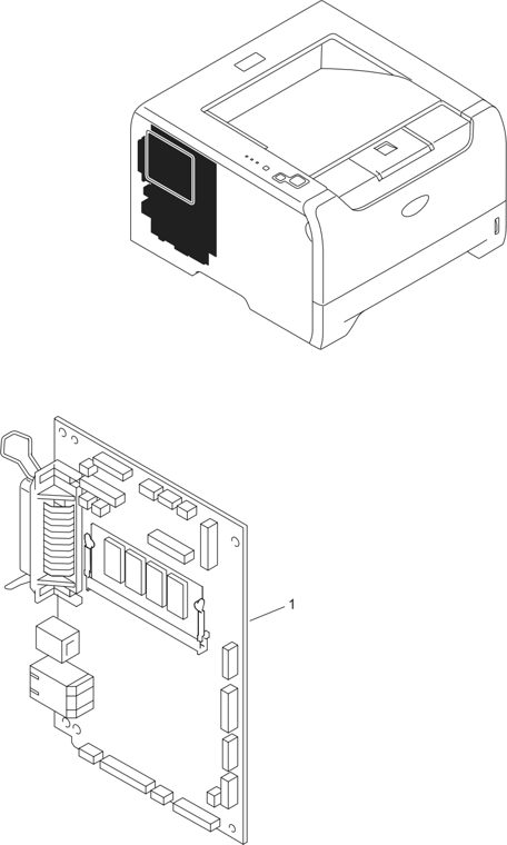 9. MAIN PCB parts diagram - Brother HL-5340D 5340DL Parts