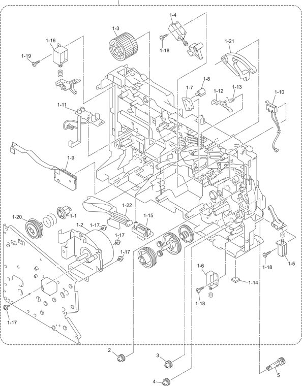 1. FRAME L&DRIVE UNIT parts diagram - Brother HL-5240 5240L 5250DN 5251DN Parts