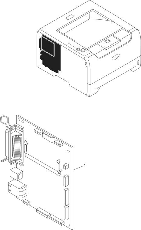 10. MAIN PCB parts diagram - Brother HL-5240 5240L 5250DN 5251DN Parts