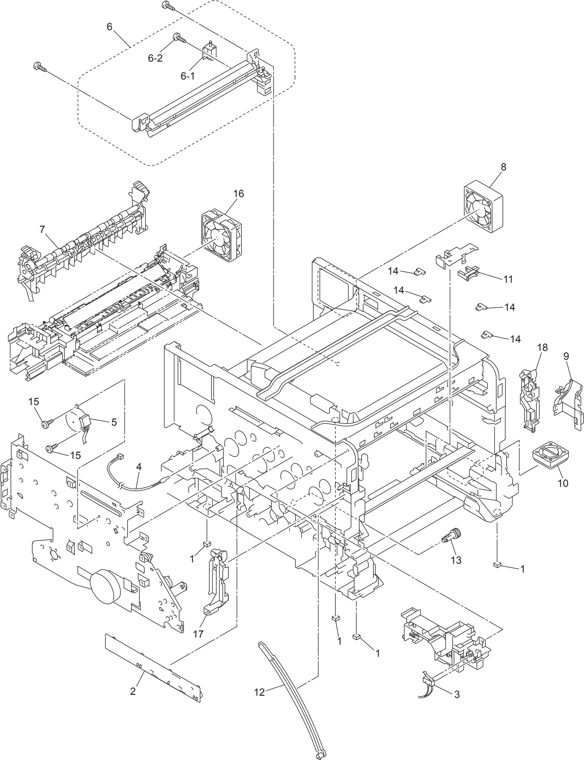 1. FRAME parts diagram - Brother HL-4140CN HL-4150CDN HL-4570CDW HL-4570CDWT Parts