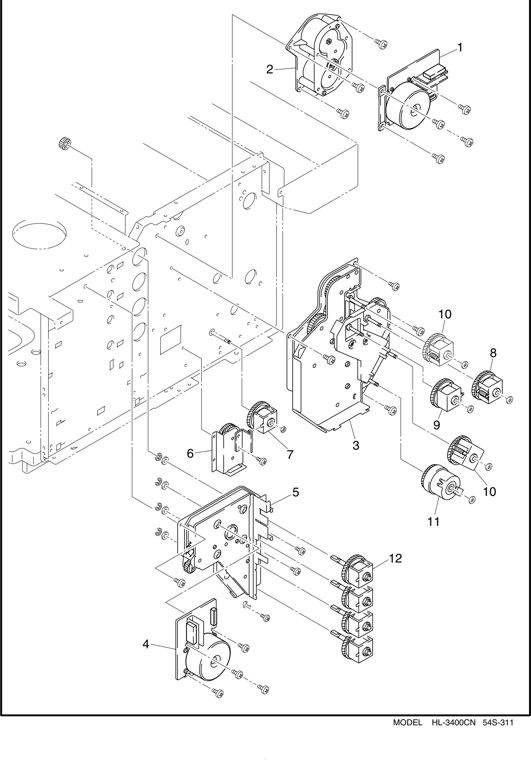 1. DRIVE parts diagram - Brother HL-3400 Parts