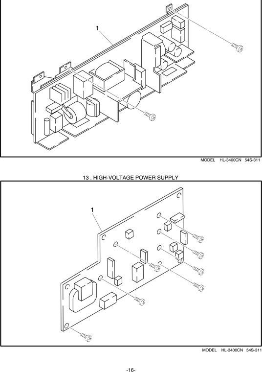 12. LOW-VOLTAGE POWER SUPPLY UNIT parts diagram - Brother HL-3400 Parts