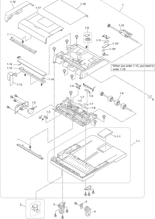 12. ADF parts diagram - Brother Parts for DCP-L8400CDN L8450CDW MFC-L8600CDW L8650CDW MFC-L8850CDW L9550CDW