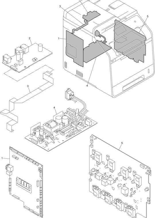 14. PCB parts diagram - Brother Parts for DCP-L8400CDN L8450CDW MFC-L8600CDW L8650CDW MFC-L8850CDW L9550CDW