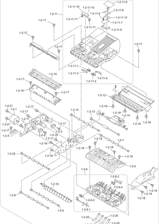 11. ADF2 parts diagram - Brother Parts for DCP-8080DN DCP-8085DN MFC-8480DN MFC-8680DN  MFC-8690DW MFC-8880DN MFC-8881DNHY MFC-8890DW