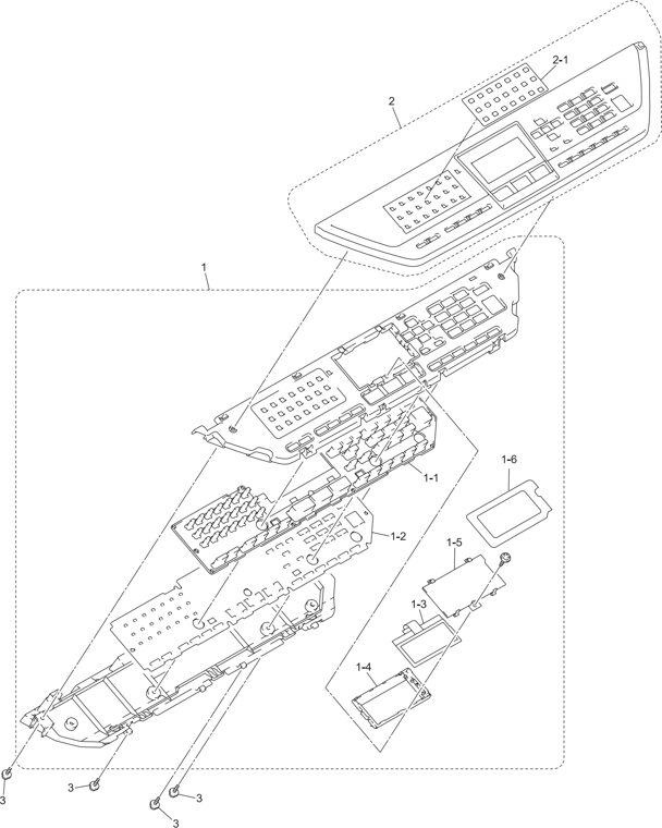 12. PANEL parts diagram - Brother Parts for DCP-8080DN DCP-8085DN MFC-8480DN MFC-8680DN  MFC-8690DW MFC-8880DN MFC-8881DNHY MFC-8890DW