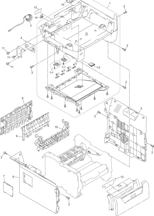 8. COVERS parts diagram - Brother Parts for DCP-8080DN DCP-8085DN MFC-8480DN MFC-8680DN  MFC-8690DW MFC-8880DN MFC-8881DNHY MFC-8890DW