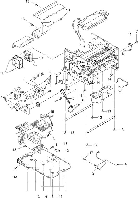 1. MAIN FRAME parts diagram - Brother DCP-1200 MFC9600 MFC9750 MFC9850 MFC9870 Parts