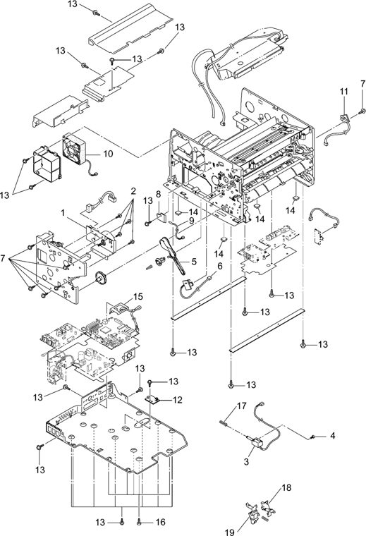101. MAIN FRAME parts diagram - Brother DCP-1200 MFC9600 MFC9750 MFC9850 MFC9870 Parts