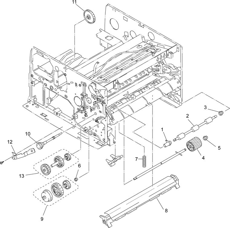 103. PAPER TRANSPORT parts diagram - Brother DCP-1200 MFC9600 MFC9750 MFC9850 MFC9870 Parts
