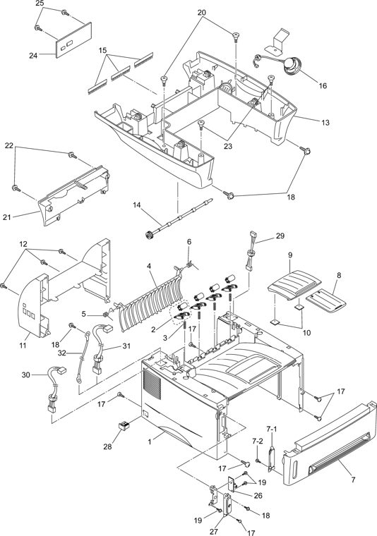 106. COVER parts diagram - Brother DCP-1200 MFC9600 MFC9750 MFC9850 MFC9870 Parts