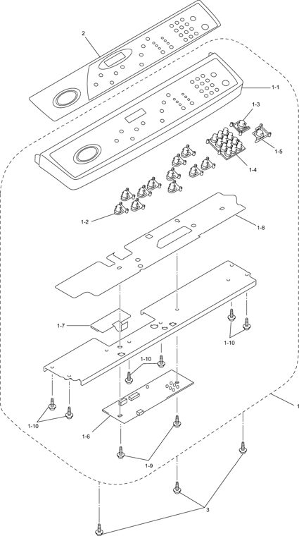 109. CONTROL PANEL DCP1200 parts diagram - Brother DCP-1200 MFC9600 MFC9750 MFC9850 MFC9870 Parts