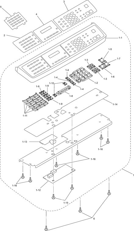 109B. CONTROL PANEL MFC9600 parts diagram - Brother DCP-1200 MFC9600 MFC9750 MFC9850 MFC9870 Parts