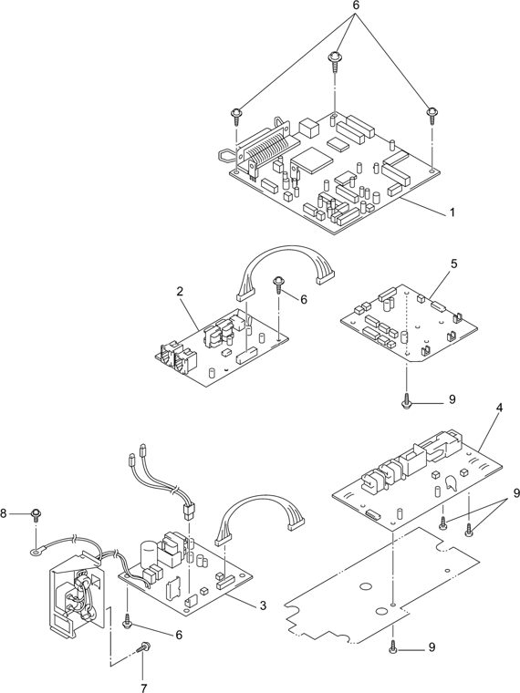 110. PCB ASSY parts diagram - Brother DCP-1200 MFC9600 MFC9750 MFC9850 MFC9870 Parts