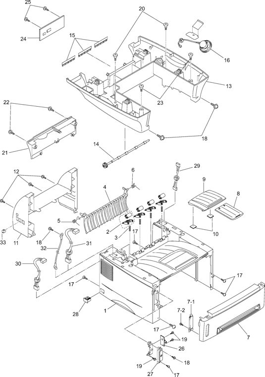 6. COVER parts diagram - Brother DCP-1200 MFC9600 MFC9750 MFC9850 MFC9870 Parts