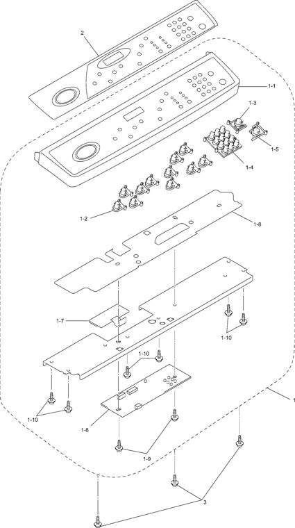 9. CONTROL PANEL MFC9750 parts diagram - Brother DCP-1200 MFC9600 MFC9750 MFC9850 MFC9870 Parts