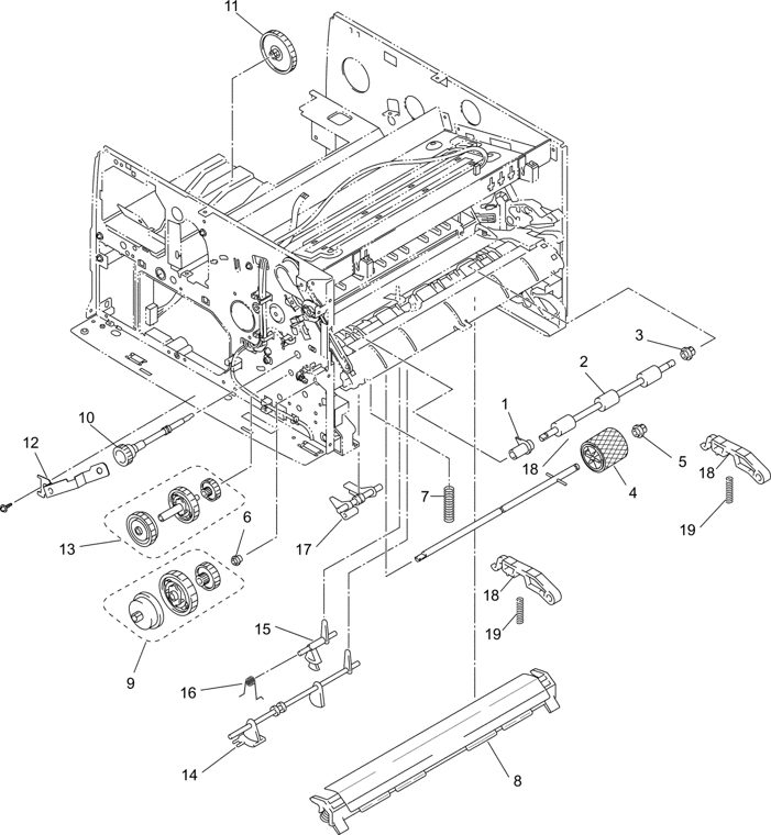 3. PAPER TRANSPORT parts diagram - Brother MFC 9760 9860 9880 Parts