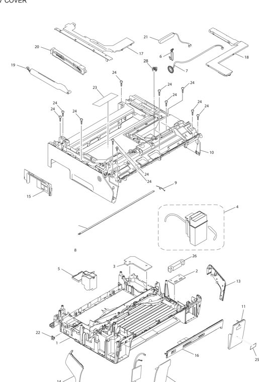 7. COVER parts diagram - Brother MFC-5890cn MFC-5895cw Parts