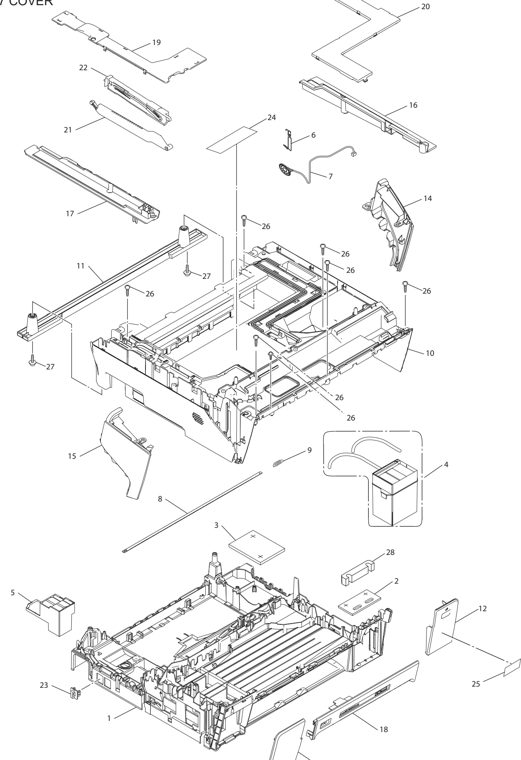 7. COVER parts diagram - Brother MFC-5490CN Parts