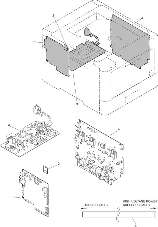 10. PCB parts diagram - Brother Parts for HL-L8260CDW L8260CDN L8360CDW L8360CDWT L9310CDW