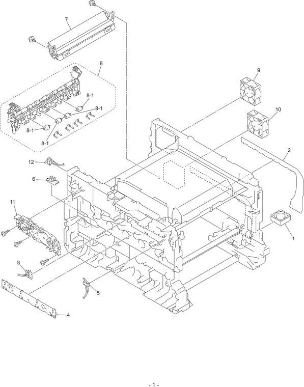 1. FRAME parts diagram - Brother Parts for HL-L8250CDN L8350CDW 8350CDWT L9200CDW L9200CDWT L9300CDW L9300CDWT