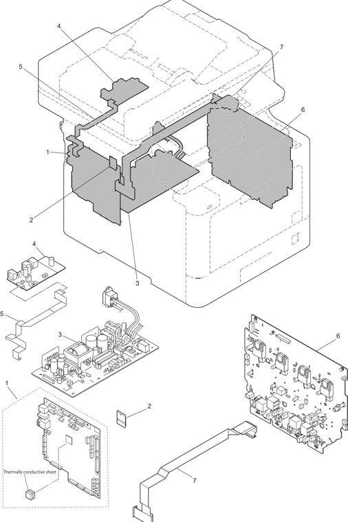 13. PCB parts diagram - Brother Parts for DCP L8410CDW MFC L8610CDW L8690CDW L8900CDW L9570CDW