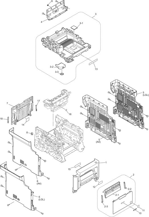 9. COVER & LABELS parts diagram - Brother Parts for DCP L8410CDW MFC L8610CDW L8690CDW L8900CDW L9570CDW